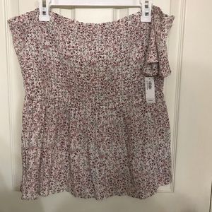 Flowered off the shoulder top